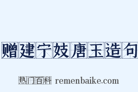 赠建宁妓唐玉造句是什么意思的图片
